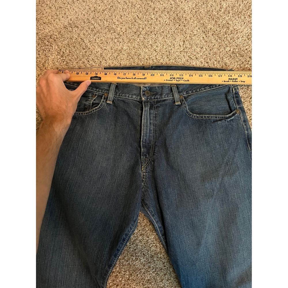 Polo Ralph Lauren Mens Hampton Straight Jeans 38x30 Blue Authentic Dungarees - Picture 6 of 9
